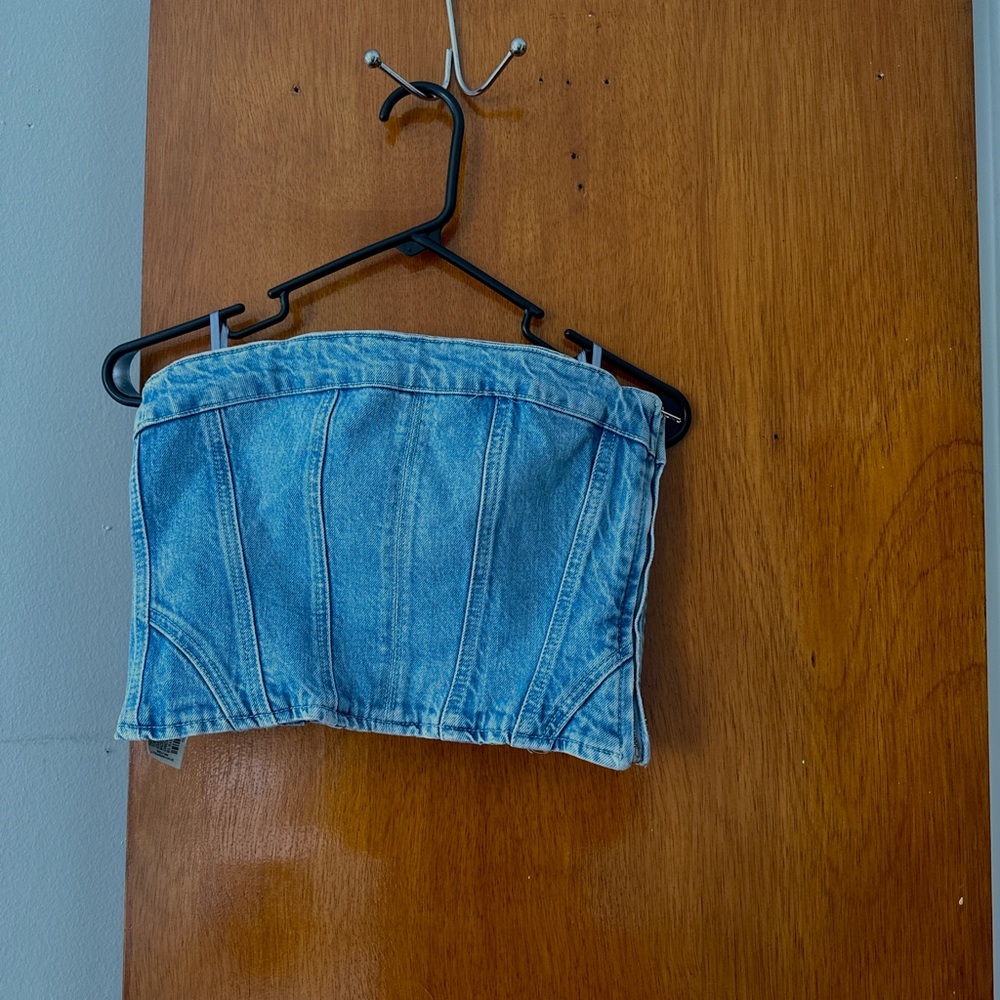 Zara Jean strapless crop top